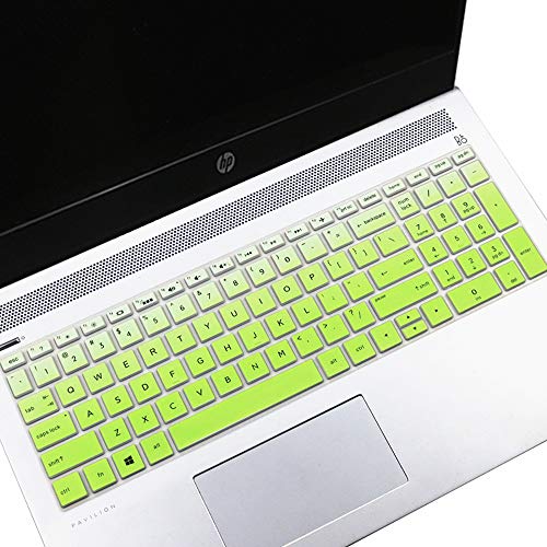 Keyboard Cover for HP Laptop 15.6 15-dw 15-dy 15-da/db 15-ef 15-bs/bw 15t 15z 15t-dy200 15-dy5033dx dy5073dx dy2073dx 15-dw4047nr dw3033dx dw3013dx 15-ef2033dx ef1023dx/HP 17-by/bs/ca 17.3 Skin, Green - color: Ombre Green