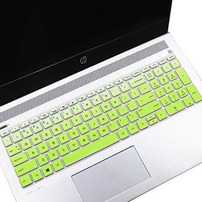 Keyboard Cover for HP Laptop 15.6 15-dw 15-dy 15-da/db 15-ef 15-bs/bw 15t 15z 15t-dy200 15-dy5033dx dy5073dx dy2073dx 15-dw4047nr dw3033dx dw3013dx 15-ef2033dx ef1023dx/HP 17-by/bs/ca 17.3 Skin, Green - color: Ombre Green