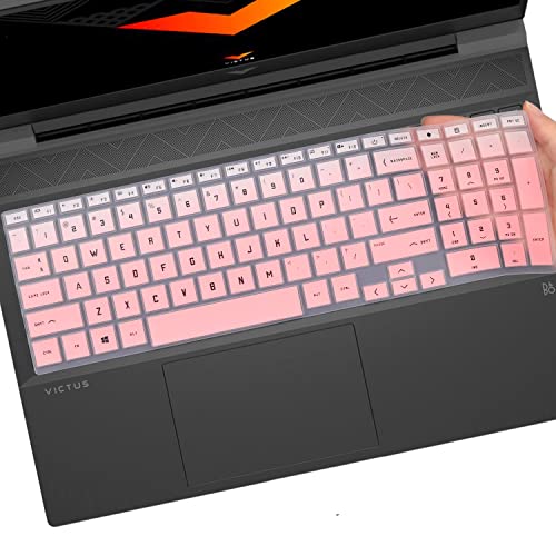 Keyboard Cover for HP Victus 15 15t-fa100 15-fa2013dx 15-fa1082wm 15-fa0000sa 15-fa0033dx 15-fa1093dx 15-fa2701wm 15-fa0031dx 15-fa1005nr 15-fa1093dx 15-fa1072wm 15-fa0032dx 15-fa1040nr 15z-fb100 - color: OmbrePink