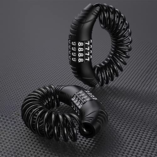 Windance 2pcs Motorcycle Helmet Lock Cable, Anti-Theft Retractable Luggage Lock with 4 Digit Password Combination Security Lock (Black 2pcs) - color: Black 2pcs