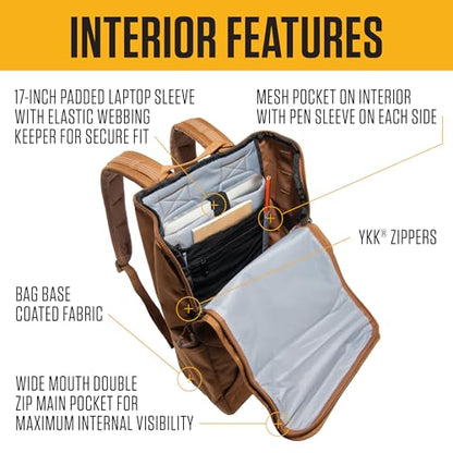 Carhartt 21L Top-Load Backpack, Durable Water Resistant Coated Canvas Base W/ 17" Laptop Sleeve, Bluestone - color: Bluestone