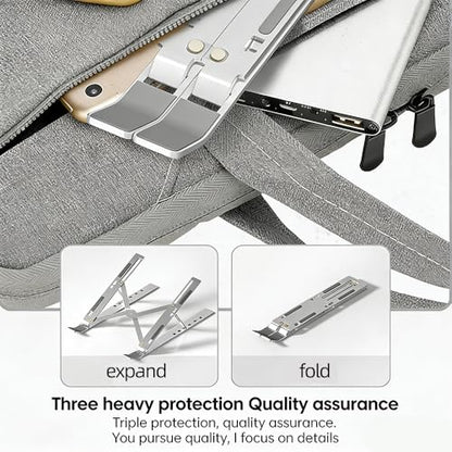 Adjustable Laptop Stand with Locking Buckle, Compatible with 10, 10-16 Inch | Ergonomic Aluminum Riser for Enhanced Cooling and Stability. Compatible with 10-16 Inch Laptops. Use in everyday routines. - color: Abs White