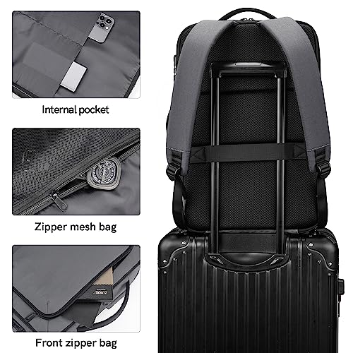 VGOAL Travel Laptop Backpack, Laptop Bookbag College Backpack Durable Water Proof with USB Charging Port for Men Women (FG6317-G)