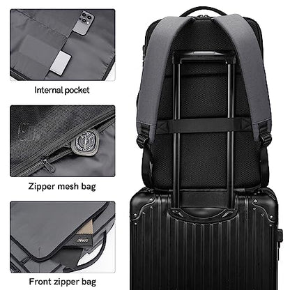 VGOAL Travel Laptop Backpack, Laptop Bookbag College Backpack Durable Water Proof with USB Charging Port for Men Women (FG6317-G)