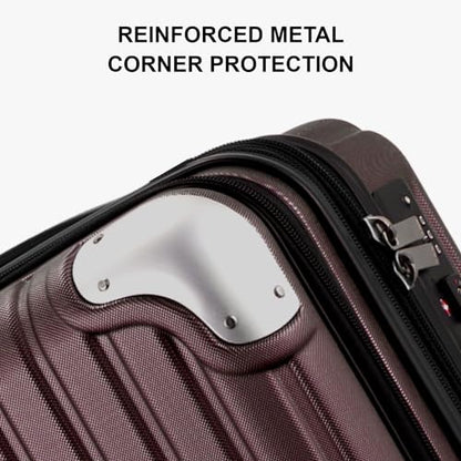 LEVEL8 Grace Large Carry on Luggage, 20 Inch Expandable Hardside Suitcases with wheels, Abs+Pc Harshell Spinner Luggages with Tsa Lock, Red - color: Red, size: 20 Inch - EXT