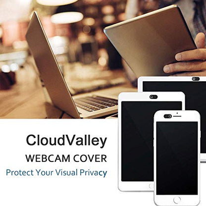 CloudValley Laptop Camera Cover Slide, Metal 0.023 Inch Ultra-Thin, 2 Pack | Web Webcam Cover for MacBook Pro / Air, Laptop, iMac, iPad, iPhone 8/7, PC Accessories, Privacy Protection, Black & White - color: Withe & Black