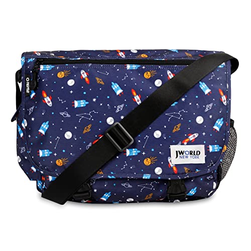 J World New York Terry Messenger Bag for Women Girls School Kids - color: Spaceship