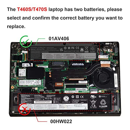TREE.NB 01AV406 Laptop Battery for Lenovo ThinkPad T460s T470s Series Notebook Internal 00HW038 00HW025 00HW024 01AV462 01AV405 01AV407 01AV408 SB10J79003 L16M3P73 - size: 7.99x2.05x0.31inch 01AV406