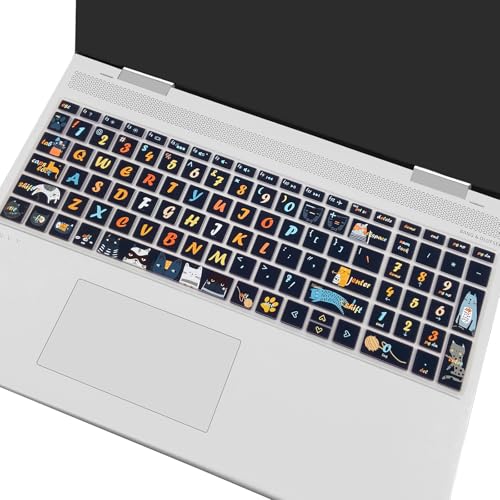 Keyboard Cover for HP Envy x360 15m-bp/bq /2020 2019 HP Pavilion 15/ HP Pavilion x360 15.6” Series/HP Envy 17 17.3" Series/HP Laptop 15t 17t 17-ca0011nr 17-by0040nr, Cat - color: Cat