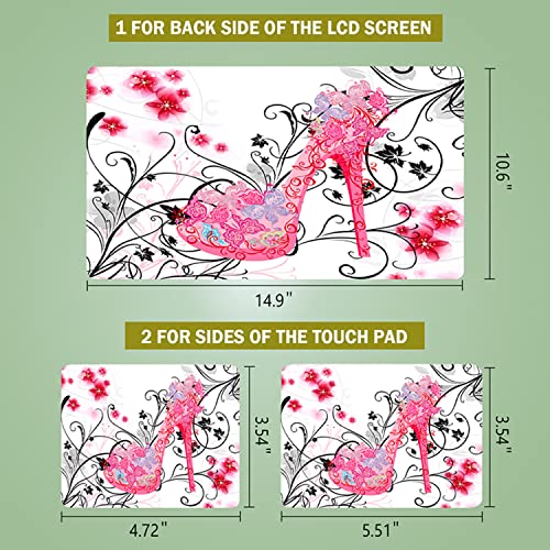 Butterflies High Heel 11.6 13 13.3 14 15 15.4 15.6 Inch Netbook Laptop Skin Sticker Reusable Protector Cover YNEK-124 - color: YNEK-124