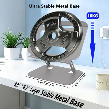 Adjustable Laptop Stand for Desk, Silvery | Ultra Stable Metal Base, Laptop Holder Riser, Fully Foldable, Easy to Storage & Carry, Fit for Laptop Under 18” - color: Silvery