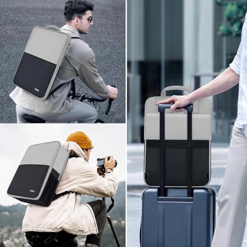 Slim & Expandable Laptop Backpack 17 inch Travel Business Backpack Water Resistant Daypack Bookpack for Most 17 inch NoteBooks，Gray&Black - color: Gray Black