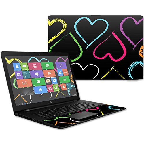 MightySkins Skin Compatible With HP 17t Laptop 17.3" (2017) - Hearts | Protective, Durable, and Unique Vinyl Decal wrap cover | Easy To Apply, Remove, and Change Styles | Made in the USA