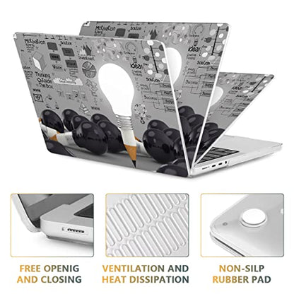 CISSOOK Case for MacBook Pro 14 inch M5 M4 M3 M2 M1 2026-2021 | A3434 A3427 A3426 A3112 A3185 A3401 A2918 A2992 A2779, 5in1 Set Ultra-Thin Hard Shell Case Keyboard Cover, Creative Bulb - color: 14inch-Creative Bulb
