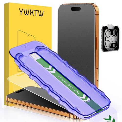 YWXTW 2 Pack for iPhone 17 Pro Max Matte Screen Protector 6.9 Inch+1 Set Camera Lens Protector, [1S Pull-Out] Anti Glare Anti Fingerprint 17 Pro Max Glass Screen Protector, Bubble Free, Smooth as Silk - color: Matte, size: iPhone 17 Pro Max