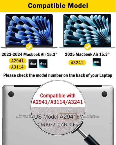 F FORITO 2-Pack 360° Privacy Screen Compatible with MacBook Air 15.3 inch (2023-2025, M2, M3, M4), Eye Protection Anti Glare Anti Blue Light Matte Computer Privacy Screen Shield - size: for MacBook Air 15.3" (2023-2025, M2 M3 M4)