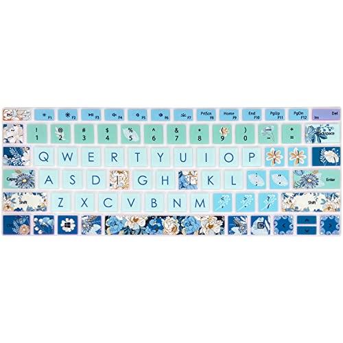Silicon Keyboard Cover Skin for Microsoft Surface Pro 7/6/5,2019,2018,2017 Keyboard,US Layout,Peony - color: Peony