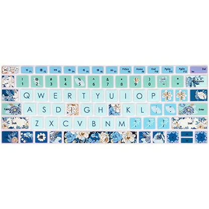 Silicon Keyboard Cover Skin for Microsoft Surface Pro 7/6/5,2019,2018,2017 Keyboard,US Layout,Peony - color: Peony