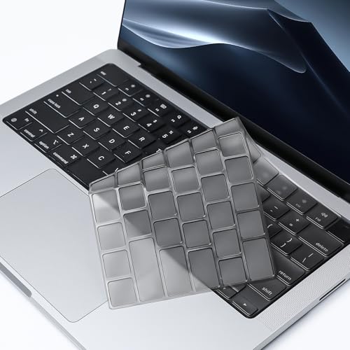 MOSISO 2 PCS Keyboard Cover, Keyboard Protector | Compatible with MacBook Neo 13 inch 2026 A18 Pro, MacBook Air 15/Air 13.6 M5 M4 M3 M2/ Pro 14/Pro 16 M5/M4/M3/M2/M1 - color: Smoke Gray