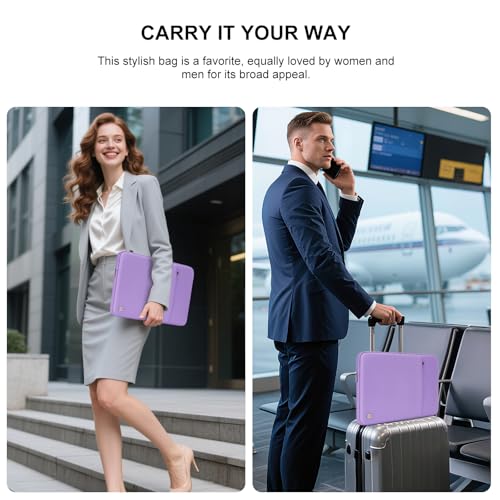 DOMISO Laptop Case Laptop Sleeve Cover for 16 inch MacBook Pro M4/M3/M2/M1 Pro/Max A3403 A3186 A2991 A2780 A2485 A2141,Compatible with 15.6 inch HP Lenovo Dell XPS 16, Purple - color: Purple, size: 15.6 inch