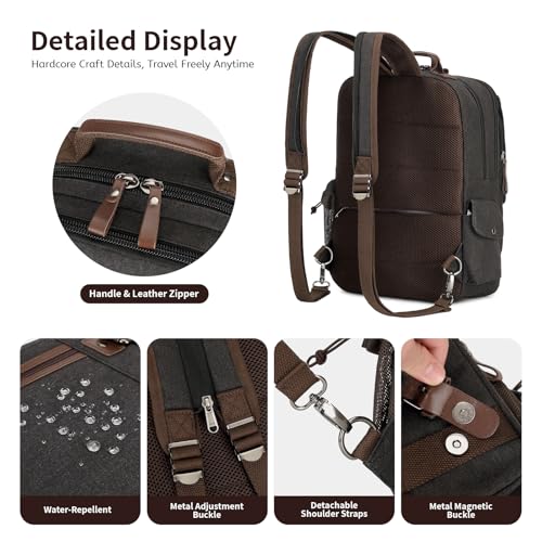 mygreen Canvas Cross Body Messenger Bag Shoulder Sling Backpack Travel Rucksack - color: Coffee Xl-zipper Shoulder, size: X-Large