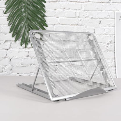 Levemolo Adjustable Laptop Stand with 6-Gear Angle Steel Bracket, Portable and Steady Laptop Holder for Home and Work, Folding Notebook Support for Travel and Desk Use