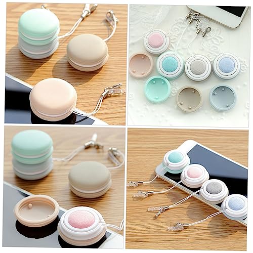 Beavorty 10pcs Macaron Shape Eyeglass Cleaner and Phone Screen Microfiber Cleaning Cloth for Lenses Screens and Cameras Washable Easy to Attach Keyring