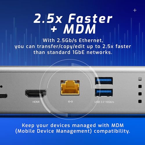 OWC Thunderbolt Go Dock 11-Port Solution w/Built-in Power Supply | 90W PD - 2x Thunderbolt 4 Device Ports - USB-C 10Gb/s - 2x USB-A 10Gb/s - 2.5GbE - HDMI - SD reader - 3.5mm Audio In/Out - size: GO DOCK, style: Thunderbolt 4