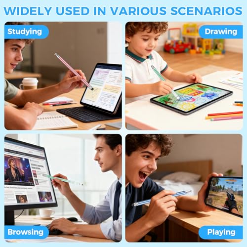 10PCS Stylus Pen for Touchscreen, Compatible with All Touch Screen Devices | High Precision Sensitivity Stylus Pen for iPad/iPhone/Samsung/Android - color: 10-Pack Mix