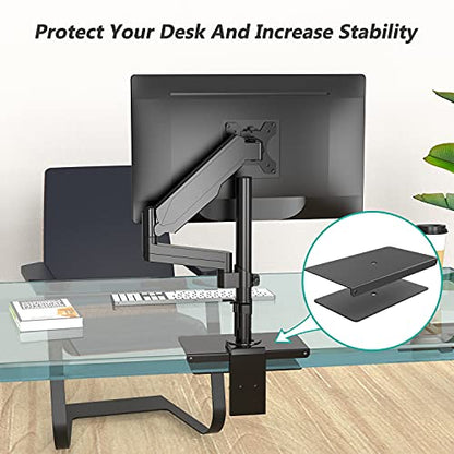 WALI Monitor Mount Reinforcement Plate for Thin, Glass, and Other Fragile Table Tops, with Most Monitor Bracket Grommet C Clamp Installation (CGRP-B), Black