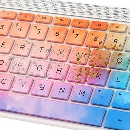 Keyboard Cover for HP Laptop 14 & HP Pavilion x360 14m-dw 14m-dy 14-dv, HP 14m-dw1010wm dw1023dx dw1033dx 14m-dy0033dx 14m-dy0023dx 14m-dy0013dx 14m-dw1013dx dw0023dx dw0033dx-Colorful - color: Colorful