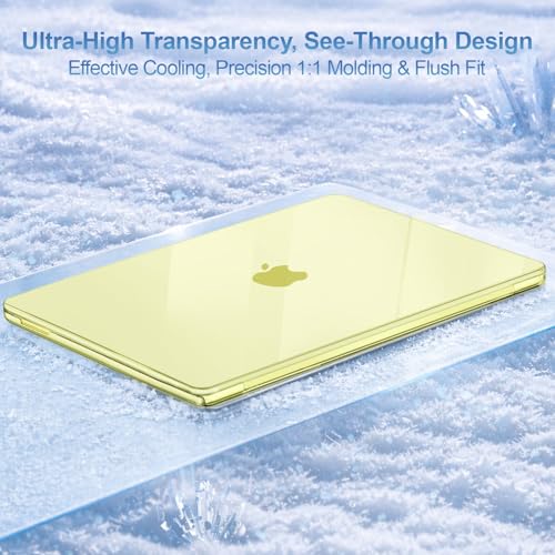 MOSISO Compatible with MacBook Neo Case 13 inch 2026 A3404 A18 Pro Chip | Scratch-Resistant Ultra-thin Protective Hard Shell Case Cover, Crystal Citrus - color: Crystal Citrus
