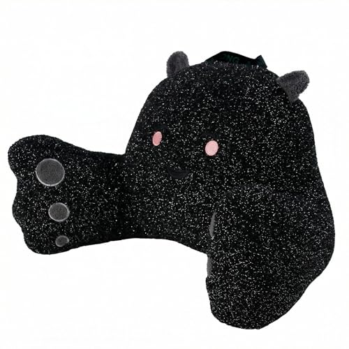 Reading Pillow for Sitting in Bed Couch Teens/Adult, Back Rest Pillow for Sitting Up in Bed with Shredded Memory Foam, Includes Arms and Washable Cover (Starlight Black, Star Satin Velvet) - color: Black, size: Star Satin Velvet