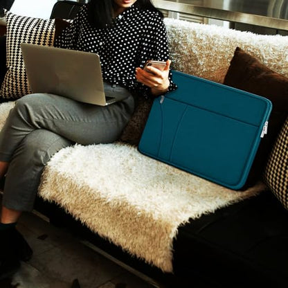 Laptop Sleeve Case 14 inch, Traveling Laptop Cover with Zippered Pocket, Shockproof Protective Carrying Briefcase Computer Bag for 14" MacBook Air/Pro, HP, Dell, Lenovo, Acer, Cyan - color: Cyan, size: 14 inch