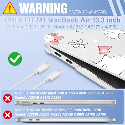 May Chen Compatible with MacBook Air 13 inch Case 2022 2021, 2020-2018 Release Model: M1 A2337 A2179 A1932, Plastic Hard Shell Case Cover for Mabook Air 13 inch with Retina Dispaly, Cute Goose Spring - color: Cute Goose Spring