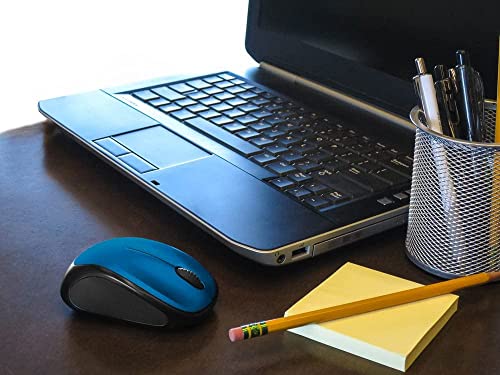 Logitech M317 Compact Ambidextrous 2.4 GHz Wireless Mouse - Blue | Ambidextrous with 2.4 GHz USB-A Nano Receiver, 1000 dpi optical tracking, 12-months battery life, PC, Mac, laptop compatible - color: Steel Blue
