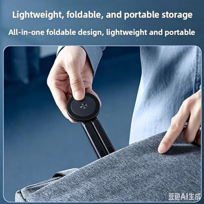 3-in-1 Magnetic Foldable Laptop Stand for Phone Tablet and Laptop | Aluminum Alloy, Die-casting,Ergonomic, 8-Level Adjustable Height, Portable, For Home Office and Travel - color: Black