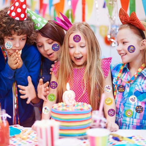 CNhoqc Happy Purim Stickers Roll - 1000 Pcs Round Happy Purim Waterproof Vinyl Reusable Laptop Sticker Coloring Book Scrapbook Water Bottle Page Activity Pad Party Favor Skateboard Gift Wraping Reward - style: Happy Purim