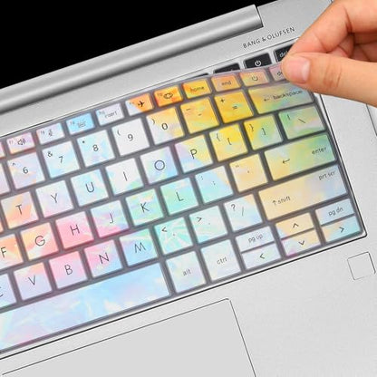 Keyboard Cover for HP EliteBook 830 835 840 845 1040 G9 G10 2025 2024 2023 2022 13.3 14 inch Laptop Accessories Keyboard Protective Skin (Not fit The 830/840/845/1040 G8 G7 G6 G5 G4 G3)-Iridescent - color: Iridescent