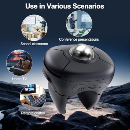 Plima Rechargeable Wireless Dual-Mode Ring Mouse can be Switched to Function as a PowerPoint and Keynote Presentation Remote, and is Compatible with Both PC and Mac Desktop and Laptop Computers.