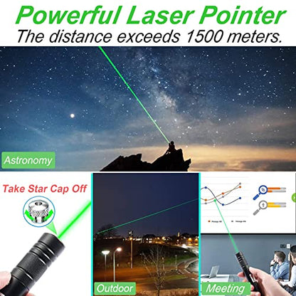 Green Laser Pointer High Power Rechargeable Lazer Pointer High Power Laser | Lazer Pointer High Power Laser Pointer Green Powerful Laser Pointer for Presentations, Outdoor, Geese Deterrent Lazer Green
