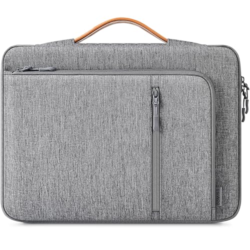 DOMISO 15.6 Inch Laptop Sleeve Case with Handle, Waterproof Shockproof Carrying Cover for 15" MacBook Air M3/M4, MacBook Pro 15/16, Dell XPS 15, HP Spectre, ASUS ZenBook, Grey - color: Grey, size: 15 - 15.6 inch