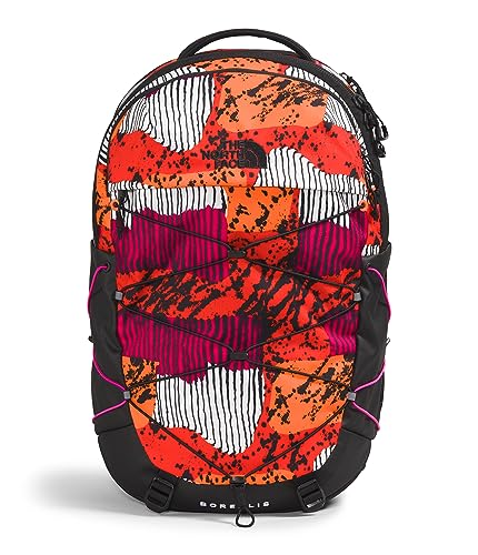 The North Face Women's Borealis Commuter Laptop Backpack, Fiery Red Abstract Yosemite Print/TNF Black/Mr. Pink, One Size - color: Fiery Red Abstract Yosemite Print/Tnf Black/Mr. Pink