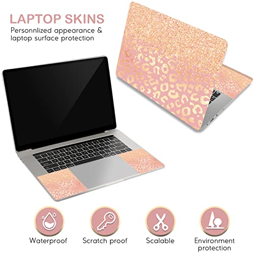 DINKY Laptop Skin Sticker Decal, 12" 13" 13.3" 14" 15" 15.4" 15.6 inch Laptop Universal Reusable Vinyl Skin Stickers Cover Art Decal Notebook PC Personalized Protector-Leopard Print - color: Leopard Print