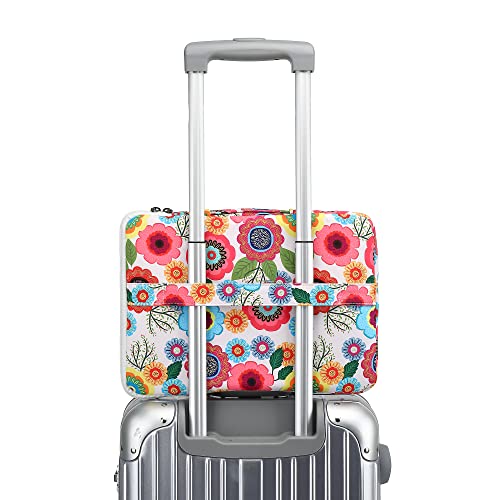 360° Protective Laptop Sleeve Case Bag Cover with Handle For iPad 12.9 inch,MacBook Pro Air 13" and 12.5 inch-13.3 inch Laptop (Flowers) - color: Flowers(3 Pockets), size: 12.5 inch-13.5 inch