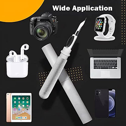 5 in 1 Keyboard and Earphone Cleaning Kit - Soft Brush Pen for AirPods, Phone, Camera, Laptop - Metal, Multicolor