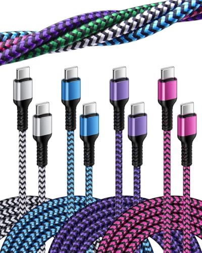 iPhone 16e Fast Charger Cord 10ft, Extra Long USB C to C Charging Cable | Braided Type C Power Cord for Apple iPhone 17/16e/16Pro Max/16/15Pro Max/15Pro, iPad Pro Air Mini, Galaxy S25/S24, Pixel 10 9 - color: Multi