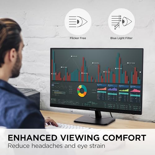 ViewSonic VA2756-4K-MHD 27 Inch 4K Monitor, IPS Display for Enhanced Home and Office Productivity, Ultra-Thin Bezels, HDMI, and DisplayPort Inputs - size: 27 Inches, style: 4K
