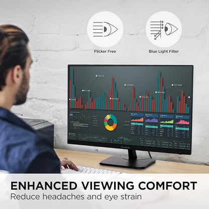 ViewSonic VA2756-4K-MHD 27 Inch 4K Monitor, IPS Display for Enhanced Home and Office Productivity, Ultra-Thin Bezels, HDMI, and DisplayPort Inputs - size: 27 Inches, style: 4K