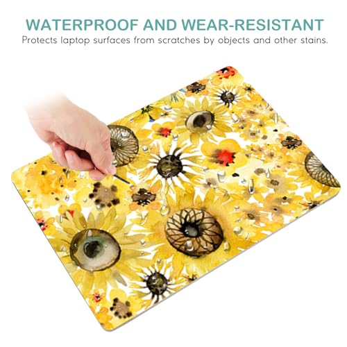 DINKY Laptop Skin Sticker Decal, 12" 13" 13.3" 14" 15" 15.4" 15.6 inch Laptop Universal Reusable Vinyl Skin Stickers Cover Art Decal Notebook PC Personalized Protector-Flora - color: Sunflora-02